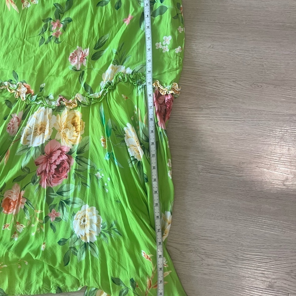 PAPAYA Floral Green Maxi Skirt Size Large - Picture 11 of 13